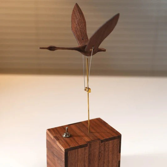 Handmade Wooden Walnut Swan