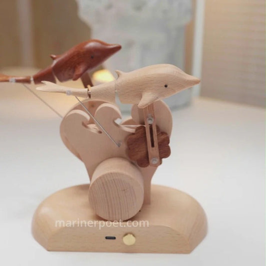 Handmade Wooden Dolphins